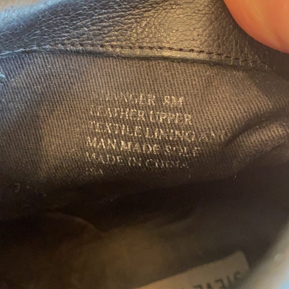 Steve Madden Stinger Fold Over Ankle Black Leather Boots - Picture 10 of 16